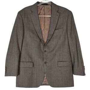 Hart Schaffner Marx Botto Giuseppe Biella Italy Shepard's Check Wool Blend 42R